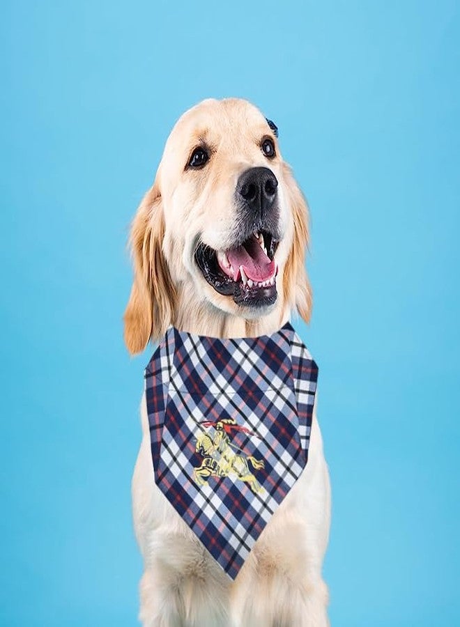 LaVichitra Dog Bandanas | Apparel Bandana Scarf for Dogs & Puppies | Cute & Modern | All Breeds Scarf Adjustable Accessories for Small to Large Dog Puppy Brown Large (Check b(L)) - Image 2